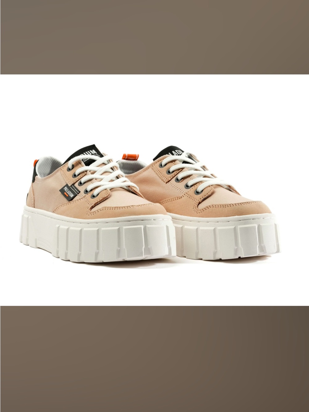 Palladium Women's Platform Lace-Up Sneakers Nude Blush Chunky